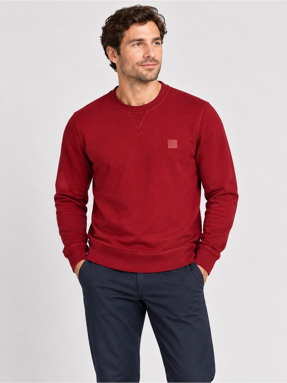 NWT New Hugo Boss Sweater Westart In Merry Red Made In Portugal Size S